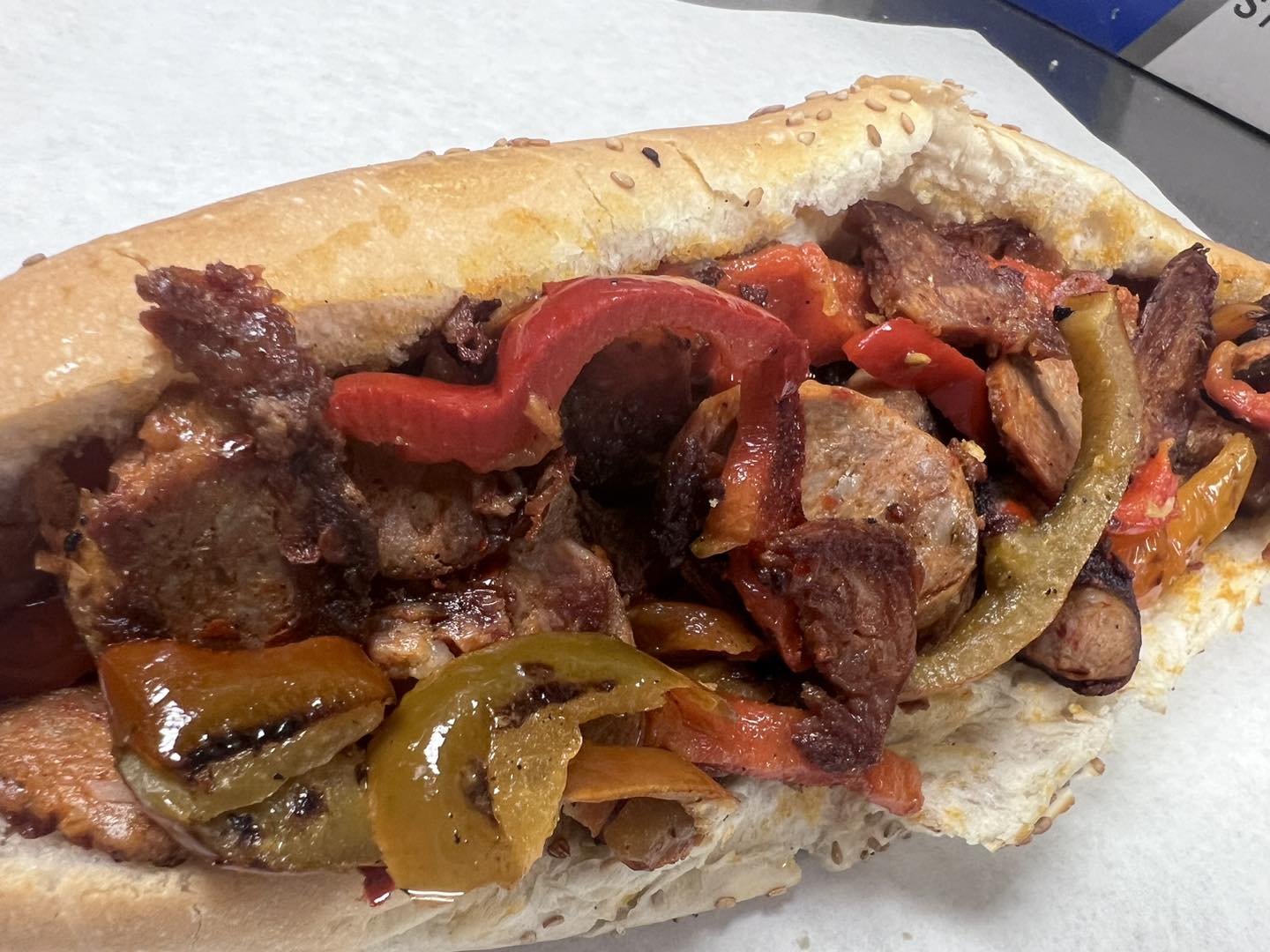 Sausage & peppers hoagie